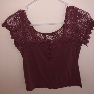 Pink Lacy Top Blouse